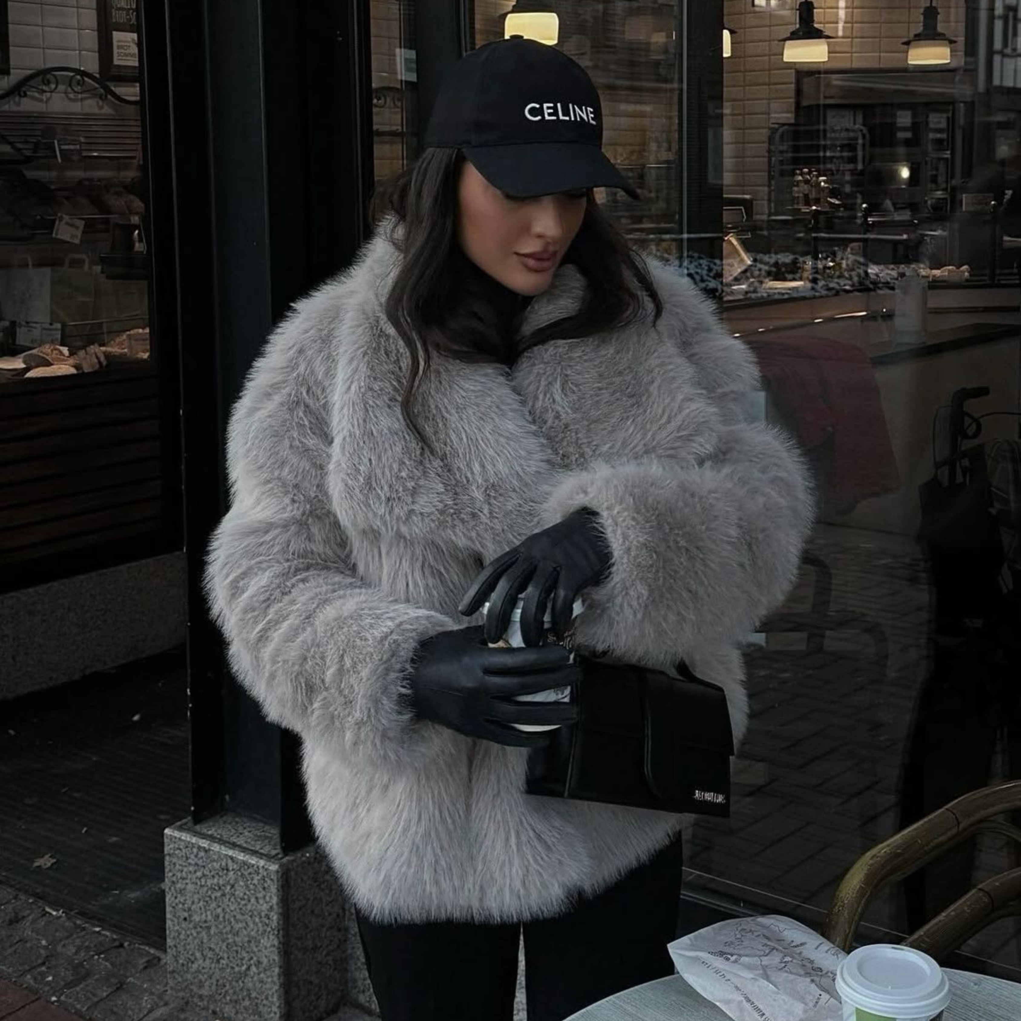 Adele - Cappotto in Pelliccia Foderato