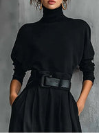 Ensemble col roulé & pantalon droit