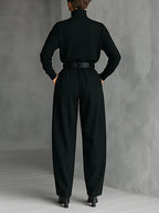 Ensemble col roulé & pantalon droit